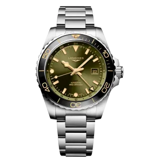 Longines Hydroconquest 43mm Watch with Green Dial