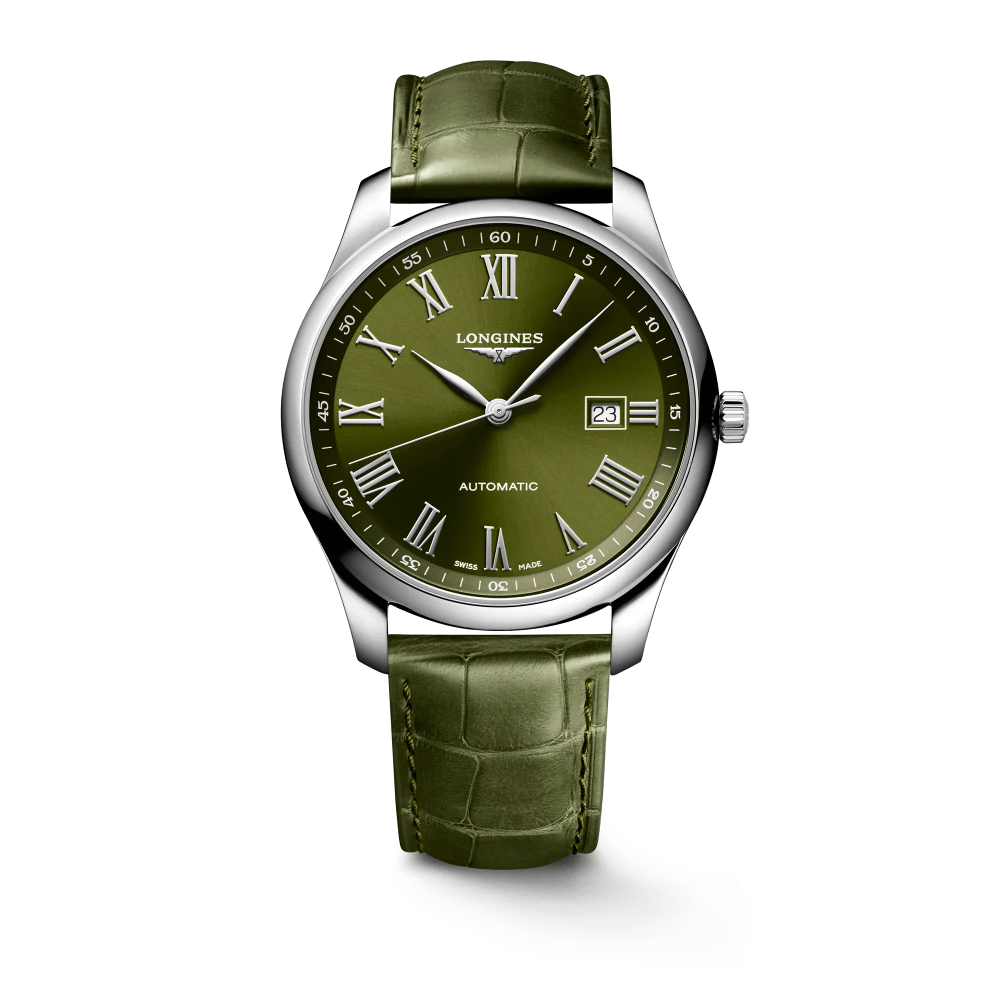 Longines Master Collection 42mm Green Strap Men's Watch L28934092