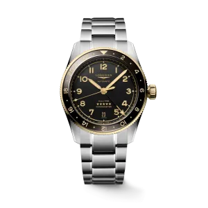 Longines Spirit Zulu Time 39mm GMT 18kt Bezel Men's Watch L38025536