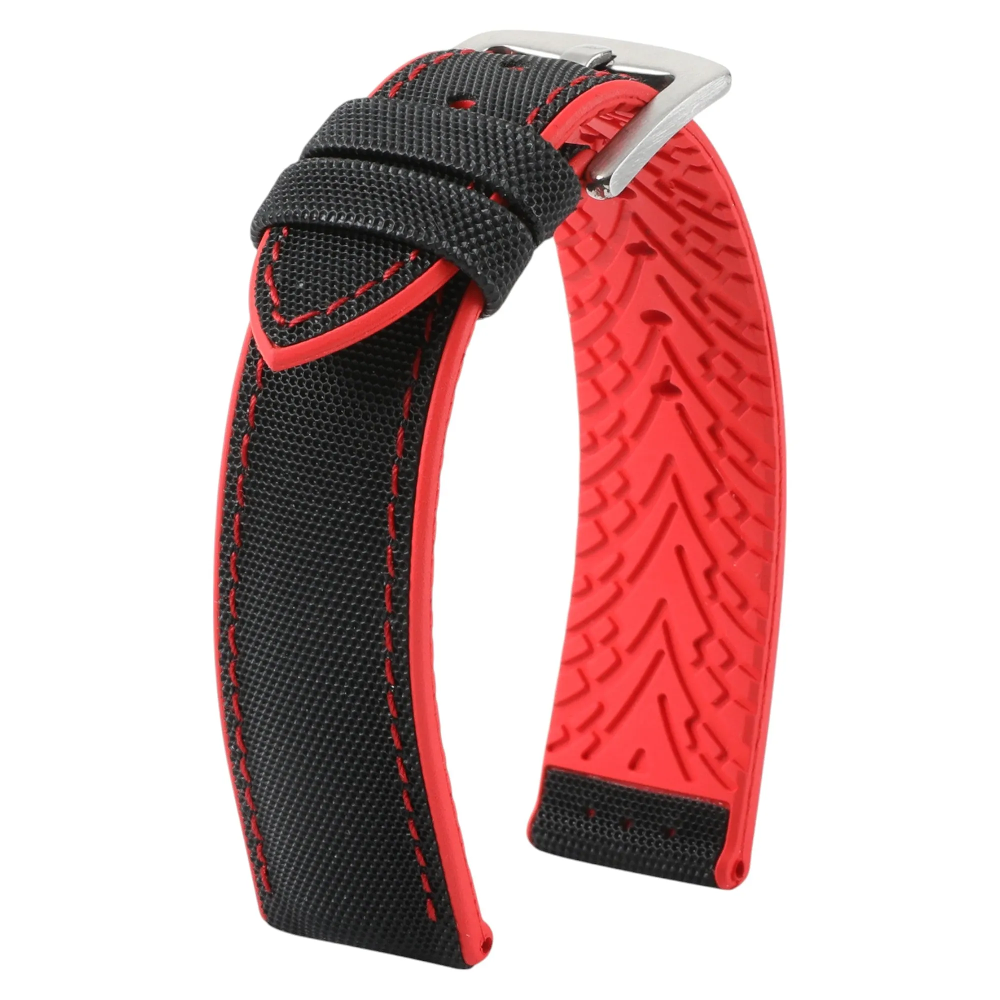 Luca Canvas Nylon & FKM Rubber Hybrid Performance Strap for Rolex Datejust - Blue (8097)
