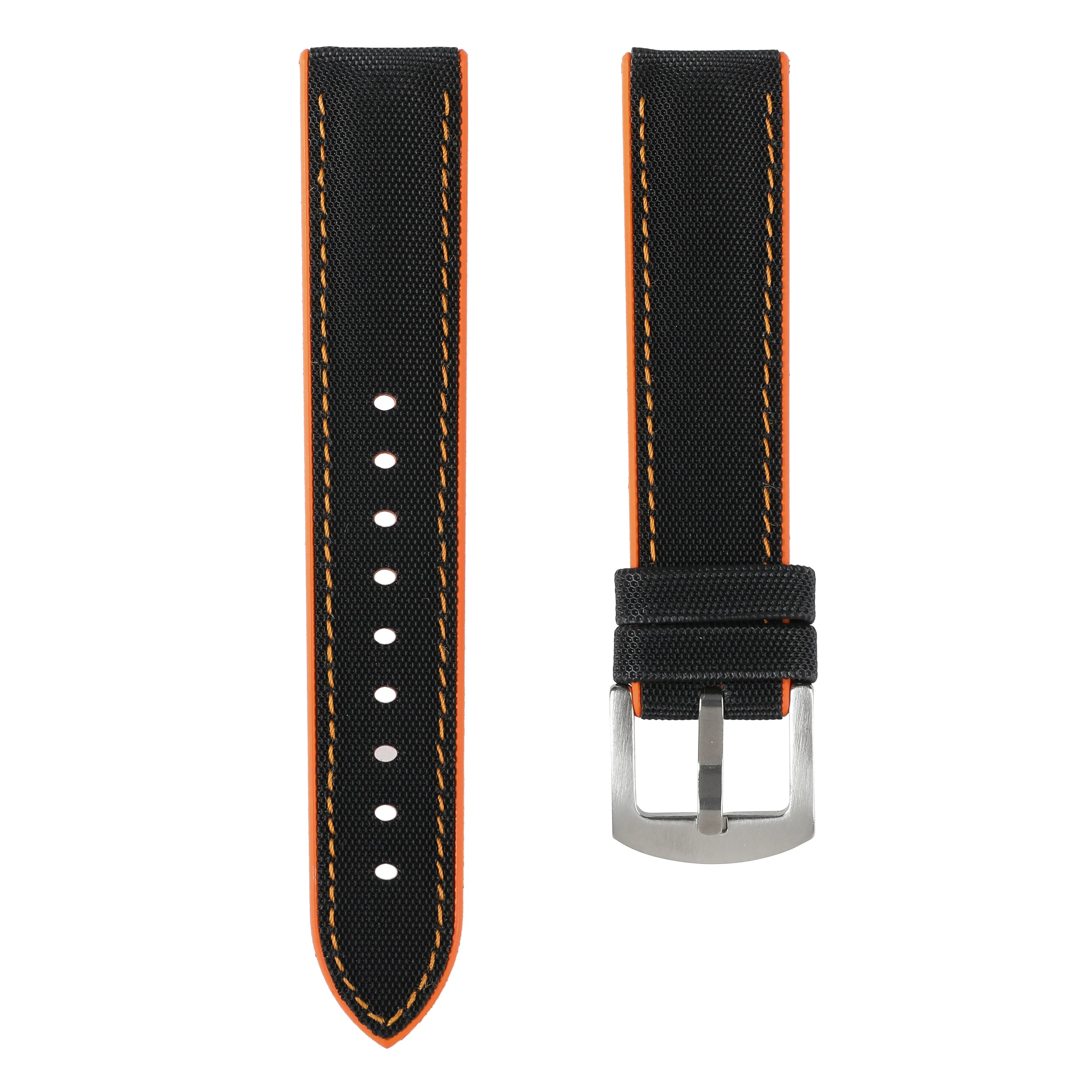 Luca Canvas Nylon & FKM Rubber Hybrid Performance Strap for Rolex Datejust - Blue (8097)