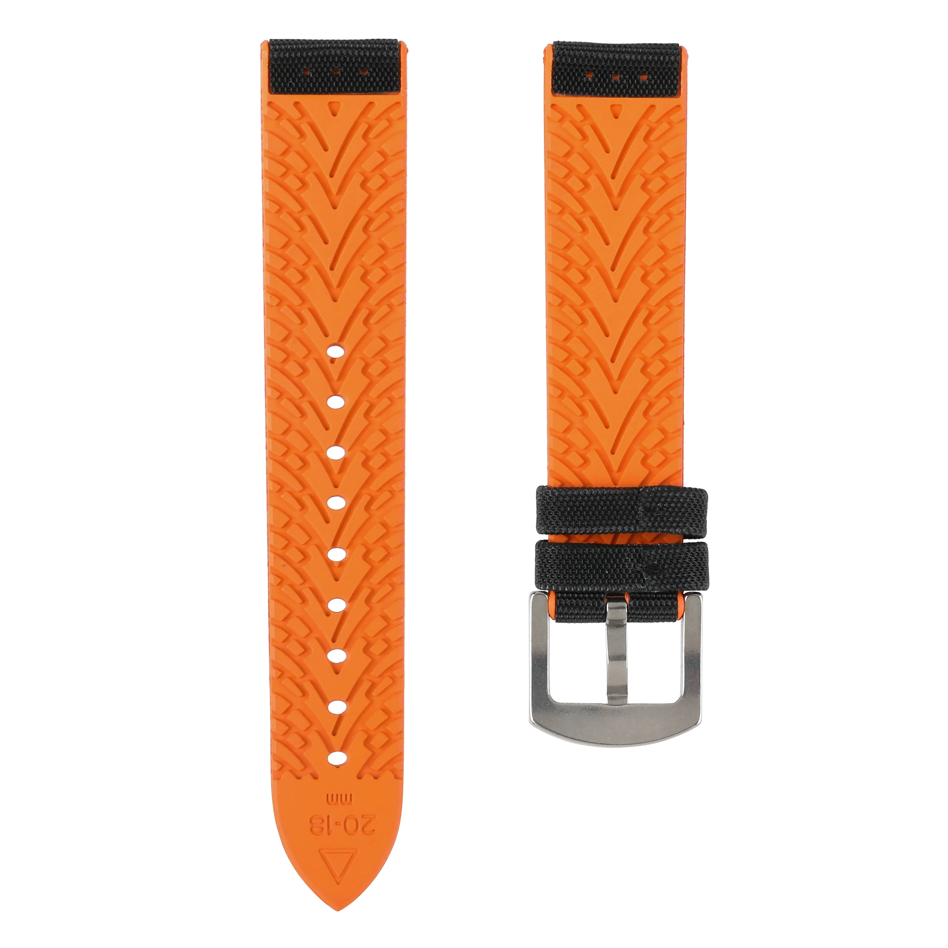 Luca Canvas Nylon & FKM Rubber Hybrid Performance Strap for Rolex Datejust - Blue (8097)