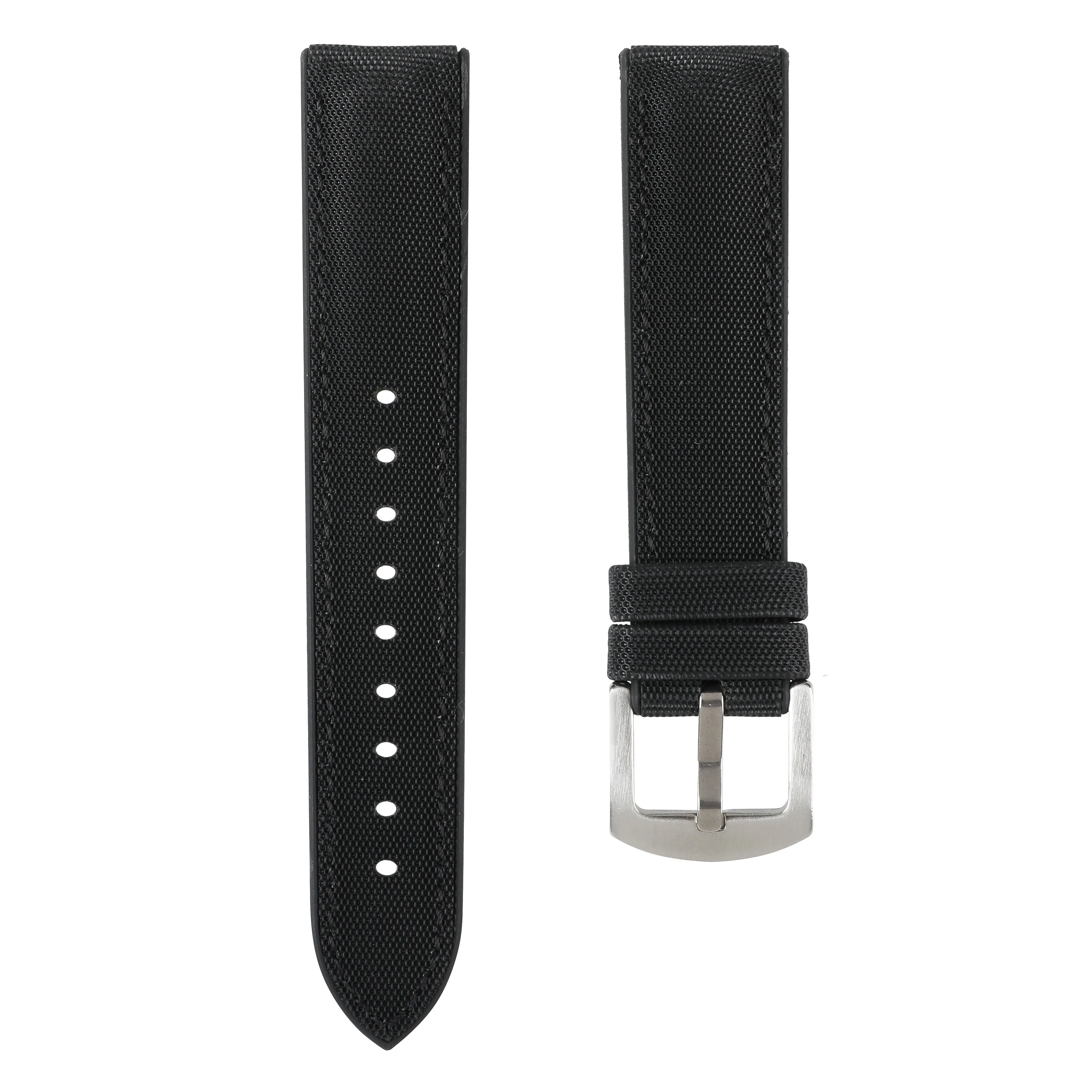 Luca Canvas Nylon & FKM Rubber Hybrid Performance Strap for Rolex Datejust - Blue (8097)