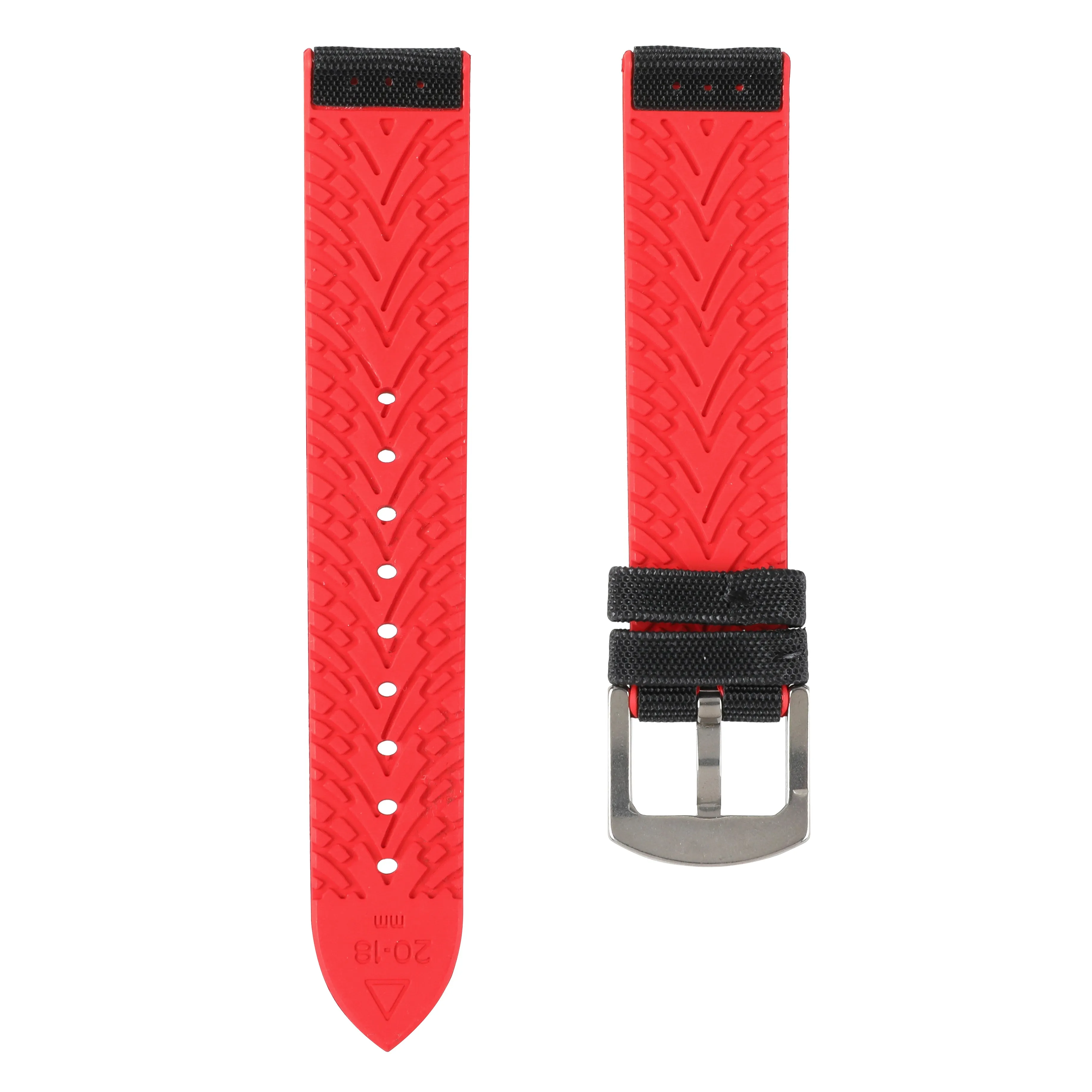 Luca Canvas Nylon & FKM Rubber Hybrid Performance Strap for Rolex Datejust - Blue (8097)