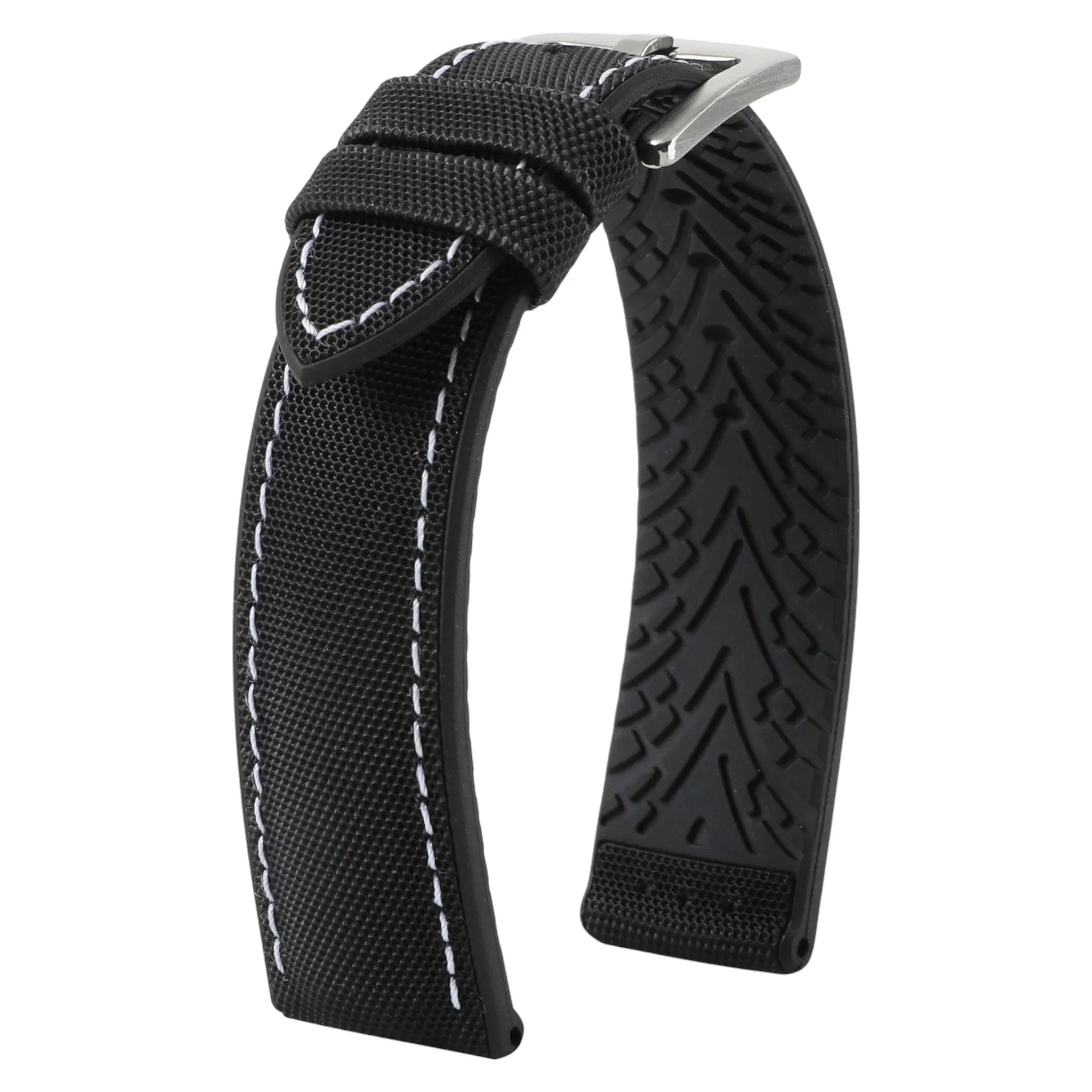 Luca Canvas Nylon & FKM Rubber Hybrid Performance Strap for Rolex Datejust - Blue (8097)