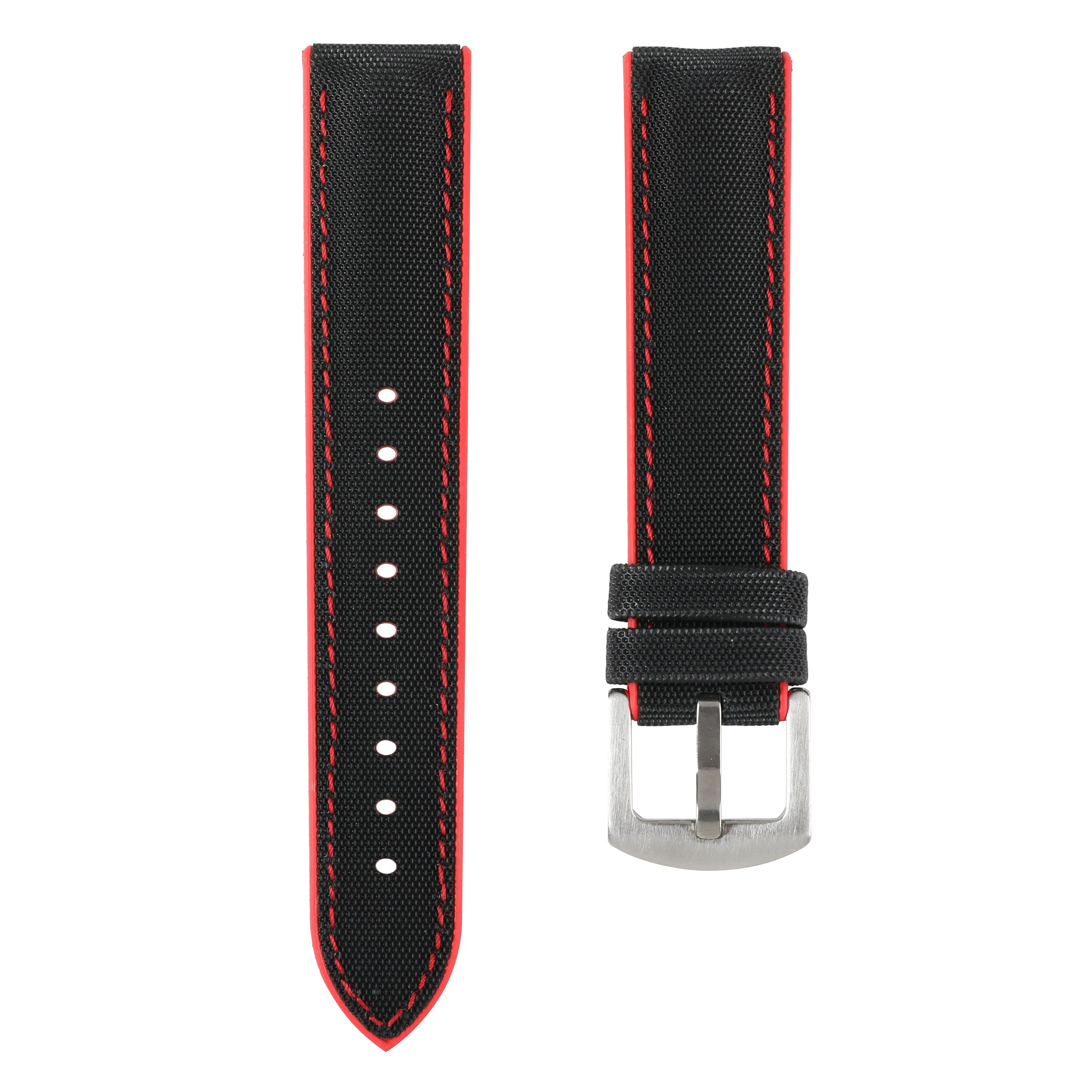 Luca Canvas Nylon & FKM Rubber Hybrid Performance Strap for Rolex Datejust - Blue (8097)