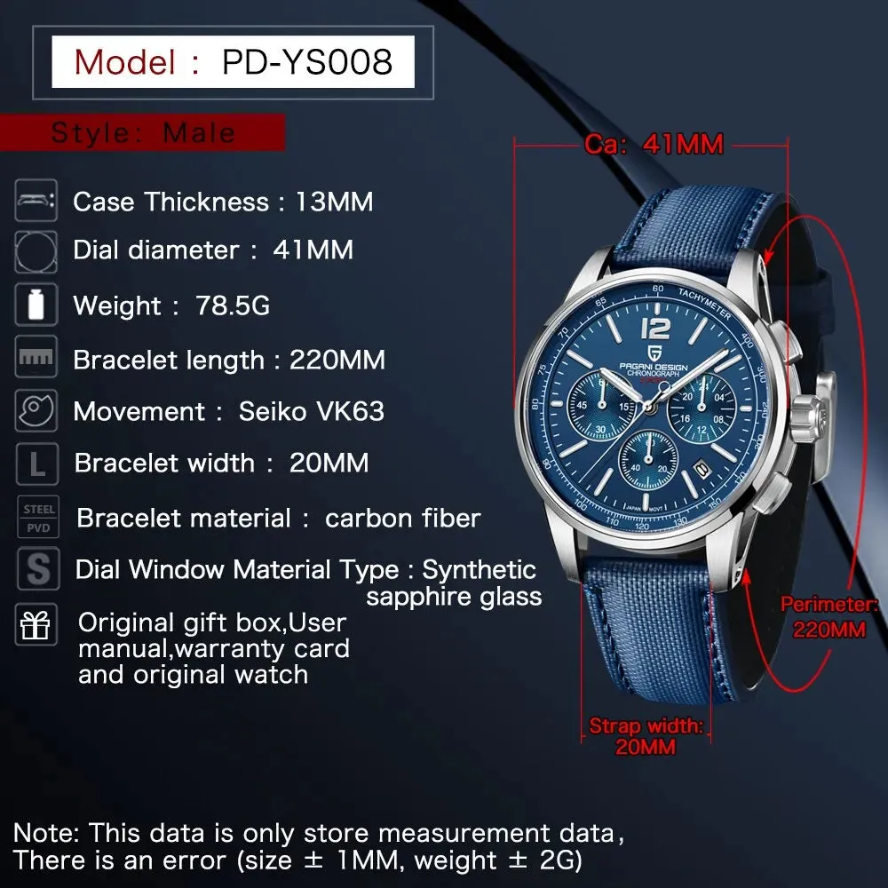 Luxury Mens Quartz Watch 100m Water Resistant