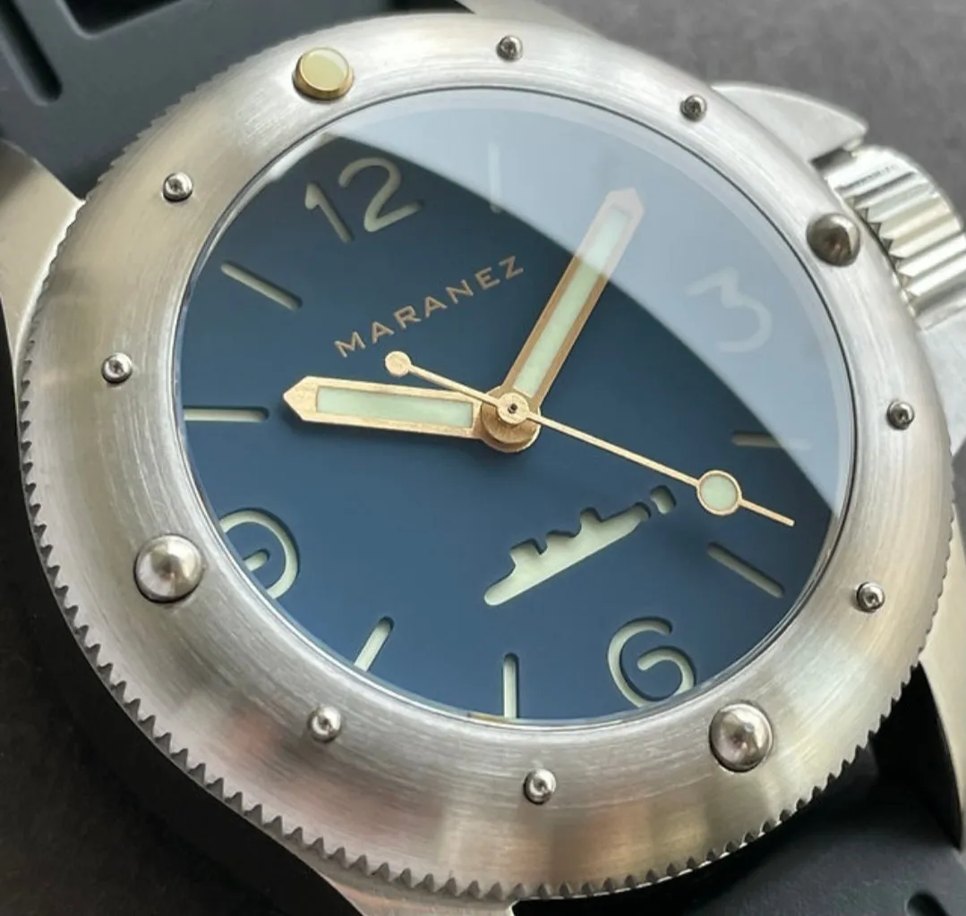 Maranez 42mm Rawai Stainless Steel Blue Face Watch