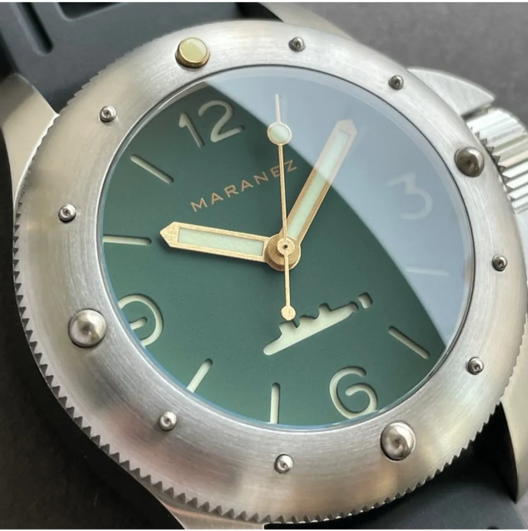 Maranez 42mm Rawai Stainless Steel Green Face Watch