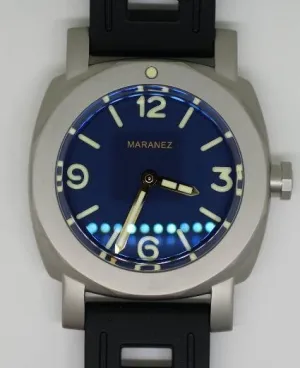 Maranez Karon steel automatic watch blue numbers