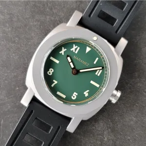 Maranez Karon steel automatic watch green Cali Dial