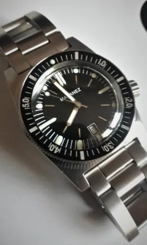 Maranez Kata Diver SS Bracelet watch black