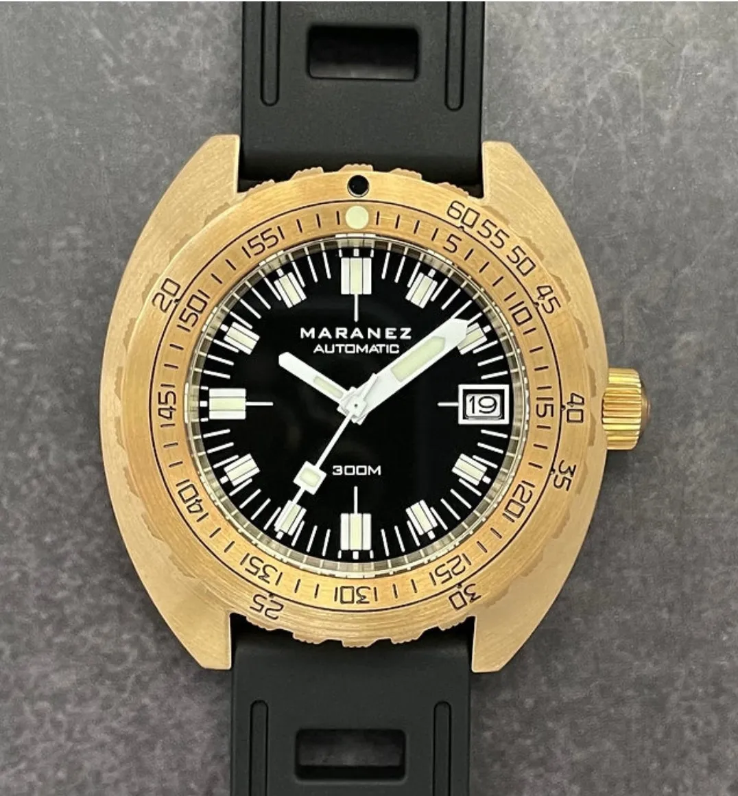 Maranez Samui Brass Watch Black