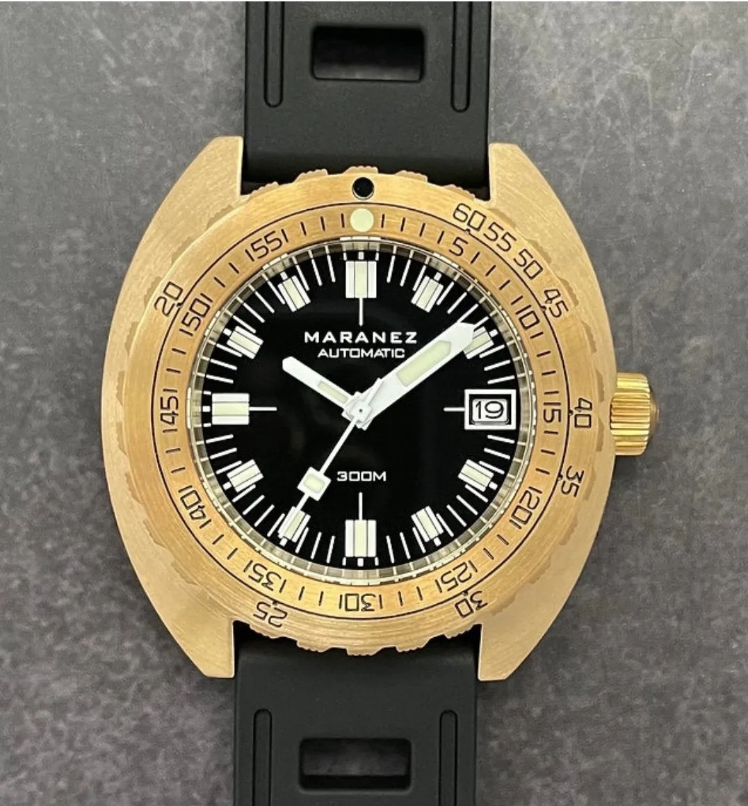 Maranez Samui Vintage Brass Watch Black