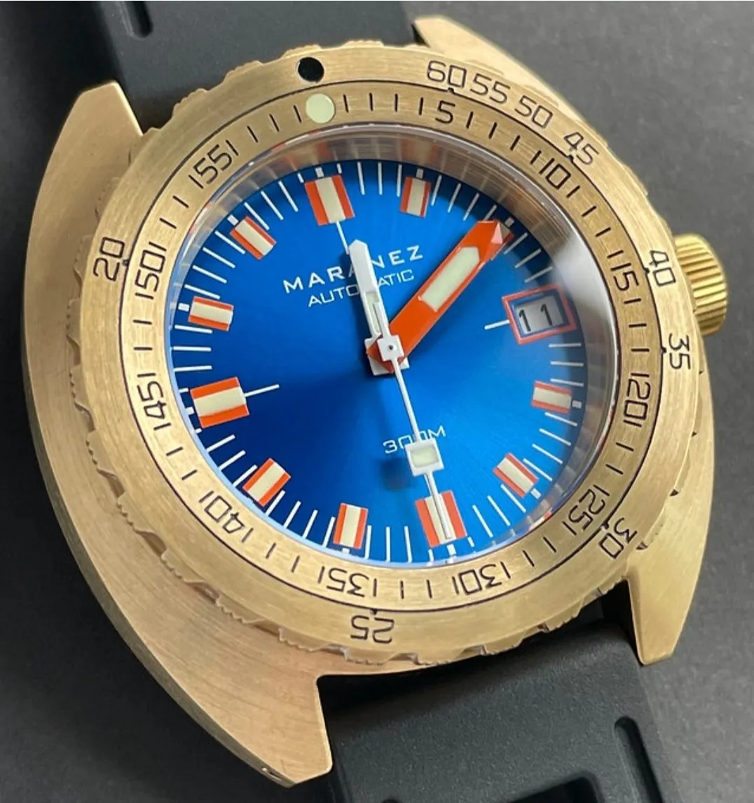 Maranez Samui Vintage Brass Watch Blue