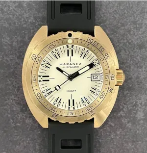 Maranez Samui Vintage Brass Watch Cream