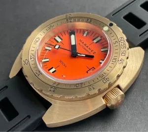 Maranez Samui Vintage Brass Watch Orange