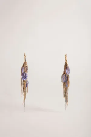 MARTIN BERNSTEIN | GOLD TANZANITE EARRINGS