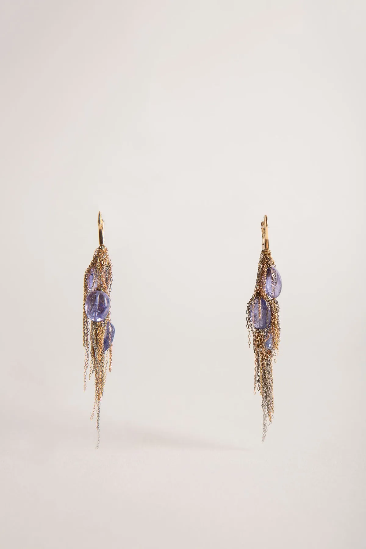 MARTIN BERNSTEIN | GOLD TANZANITE EARRINGS