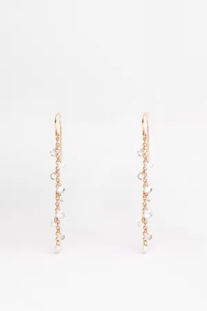MAUD JEWELRY | 18K ROSE GOLD DIAMOND DROPS EARRINGS
