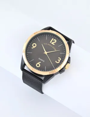 MEN'S TWO TONE MESH STRAP WATCH