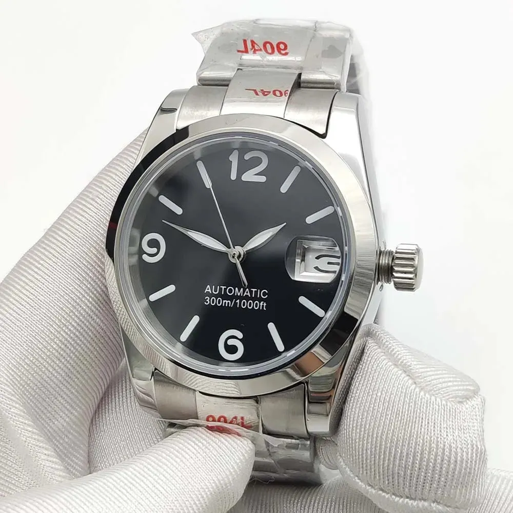 Men's watches 36mm elegant watches nh35 movement automatic mechanical watches stainless steel waterproof luminous watches