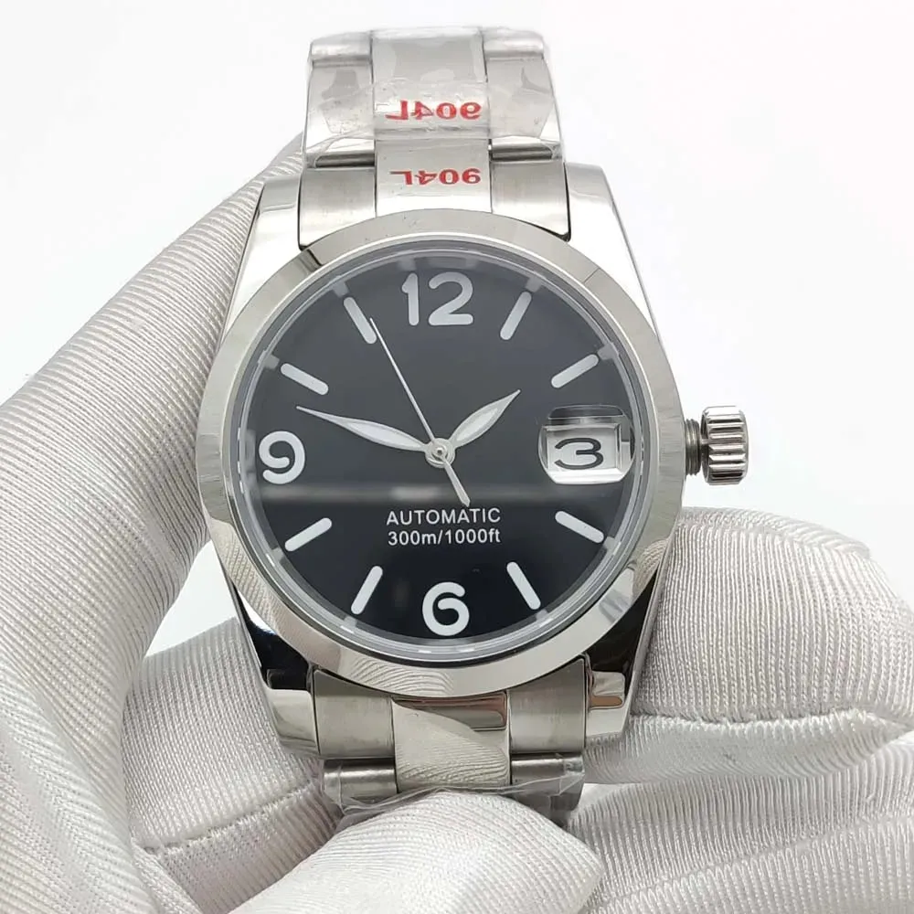 Men's watches 36mm elegant watches nh35 movement automatic mechanical watches stainless steel waterproof luminous watches