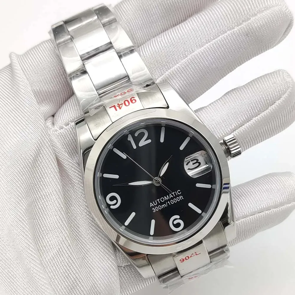Men's watches 36mm elegant watches nh35 movement automatic mechanical watches stainless steel waterproof luminous watches