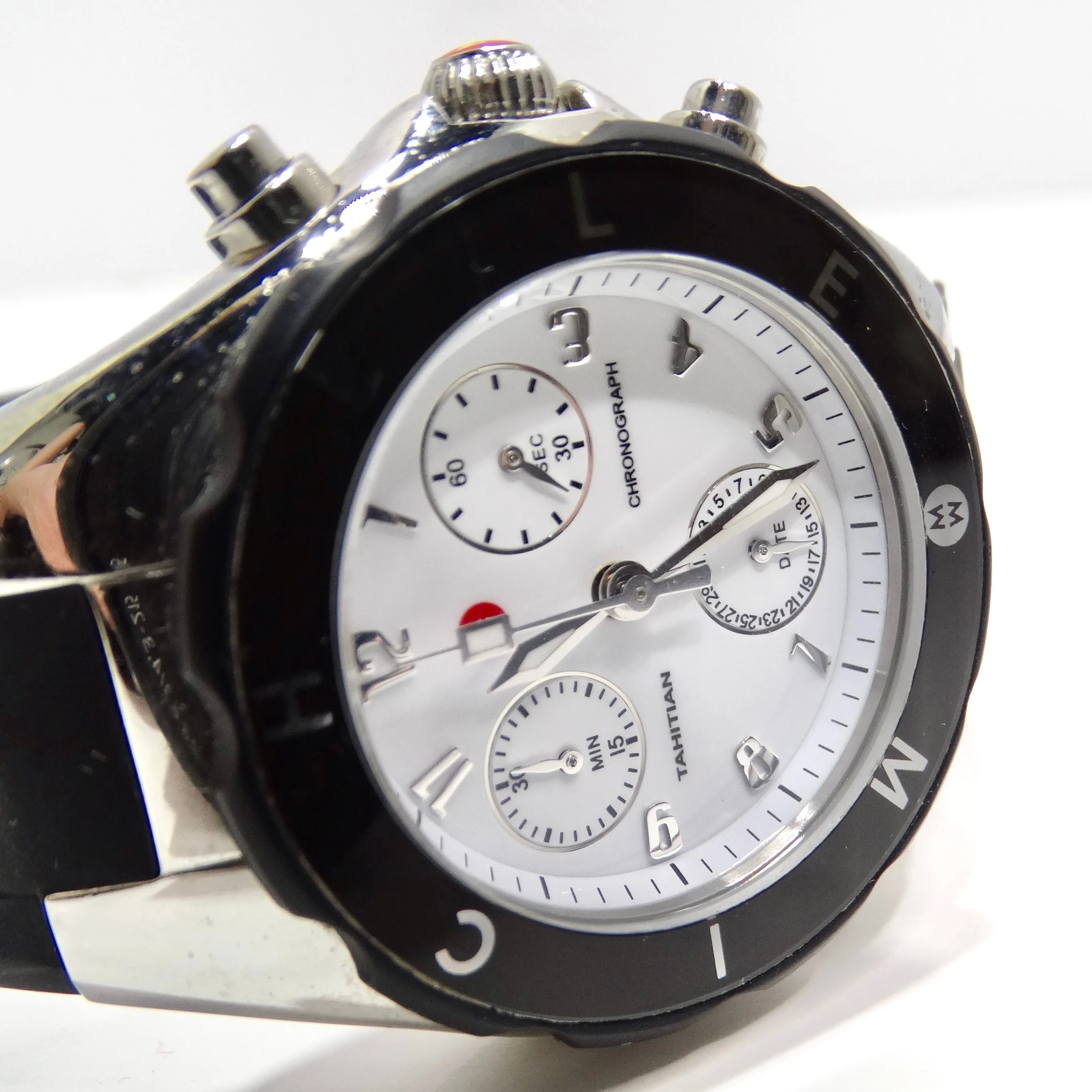 Michele 1990s Black Rubber Watch