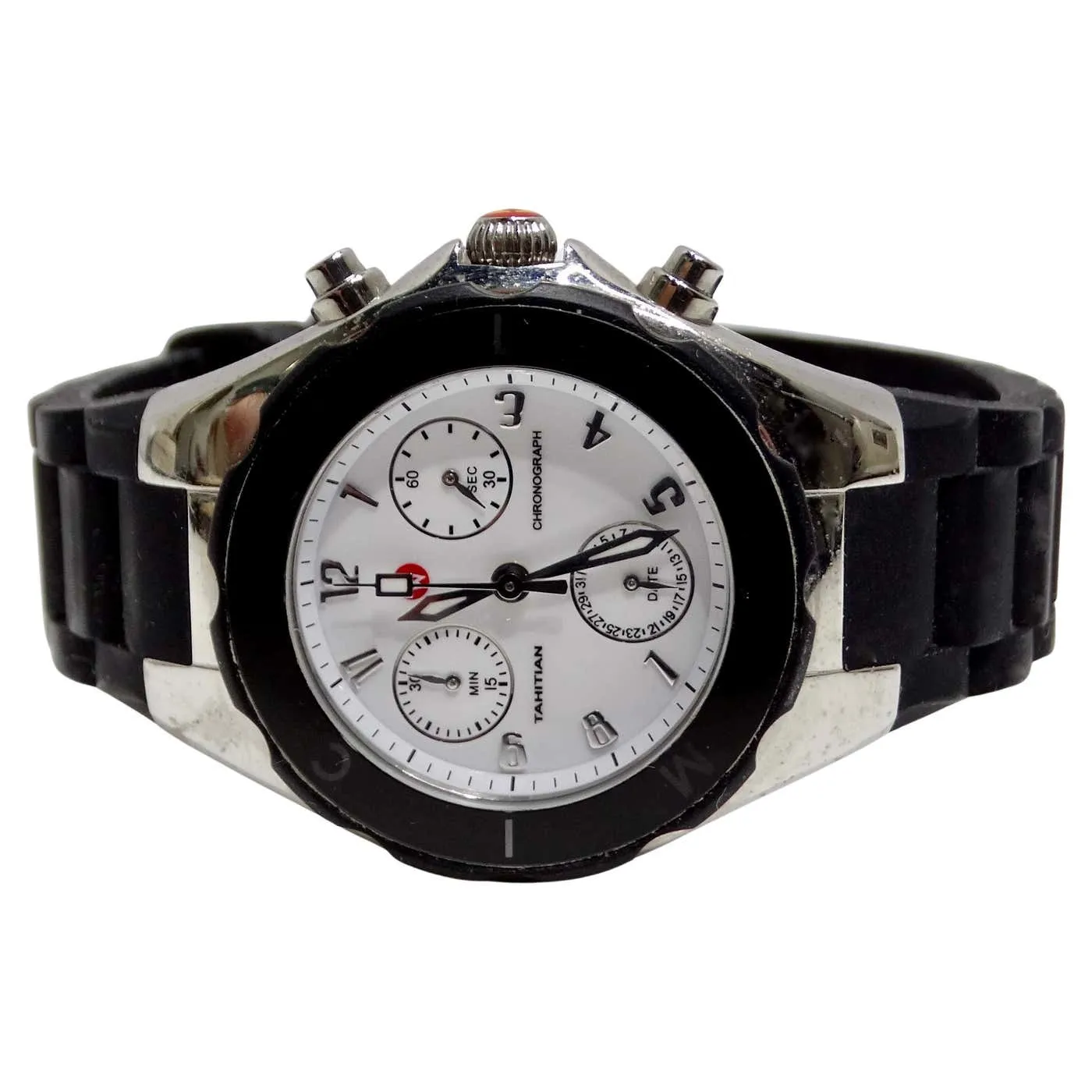 Michele 1990s Black Rubber Watch