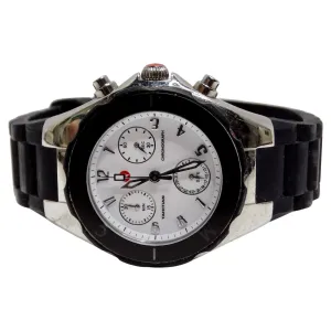 Michele 1990s Black Rubber Watch