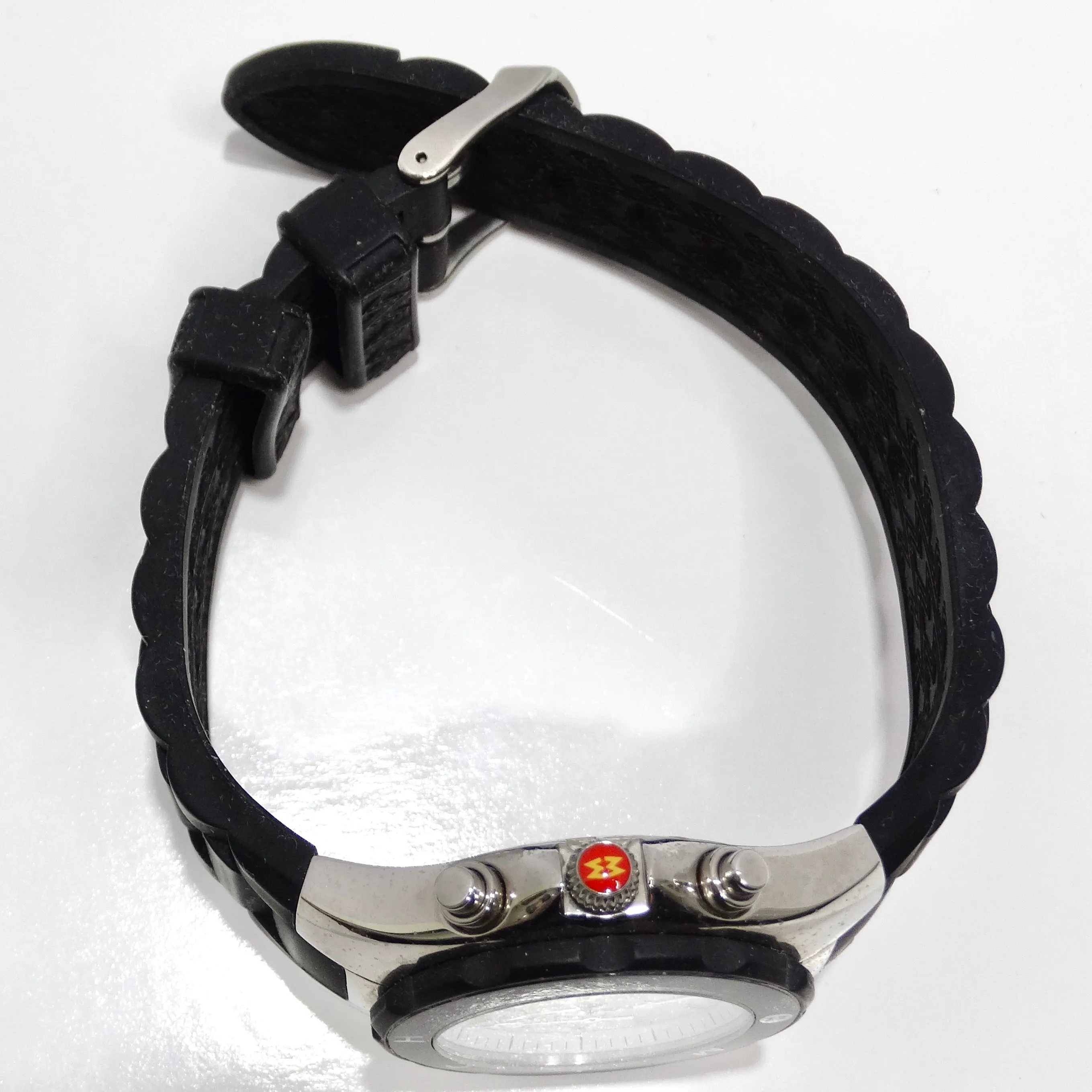 Michele 1990s Black Rubber Watch