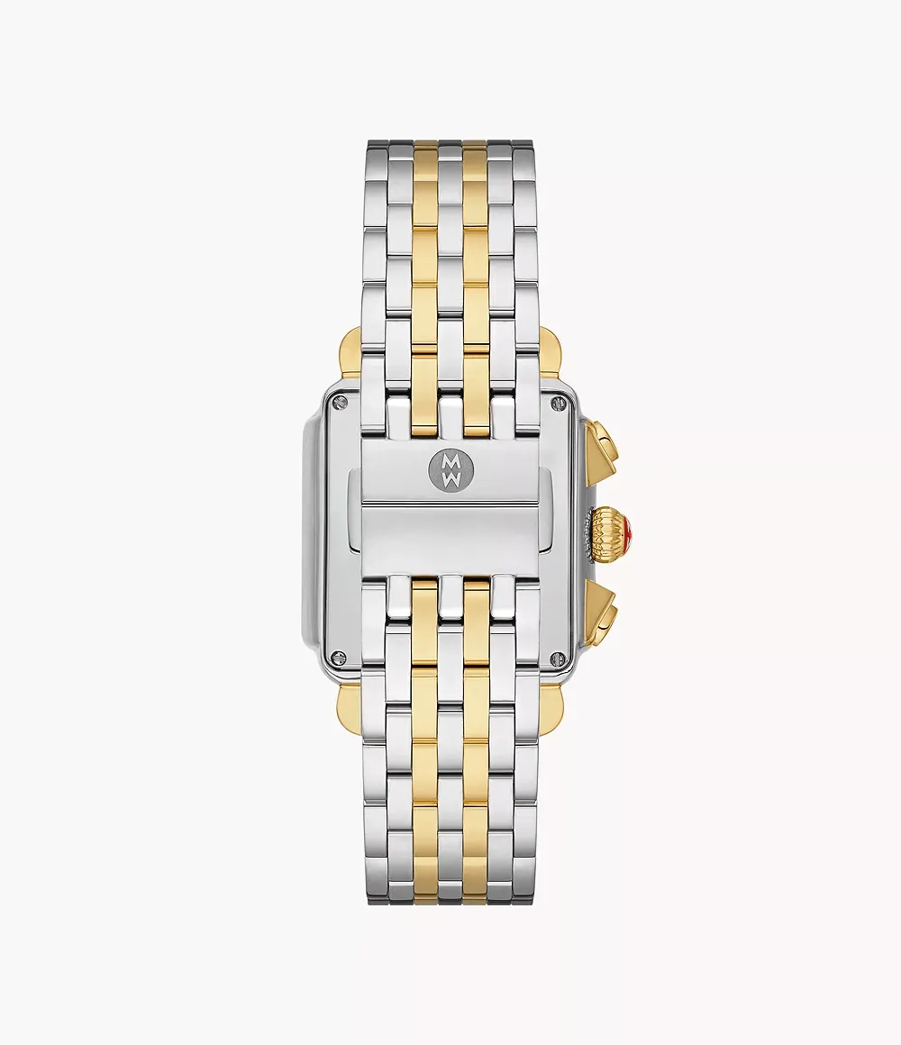 MICHELE Deco 33mm 18K Gold Chronograph Women's Watch MWW06A000779