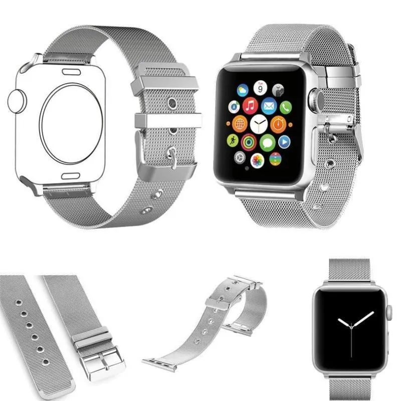 Milanese Stainless Steel Buckle Watch Band