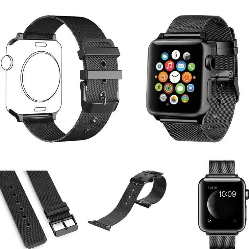 Milanese Stainless Steel Buckle Watch Band