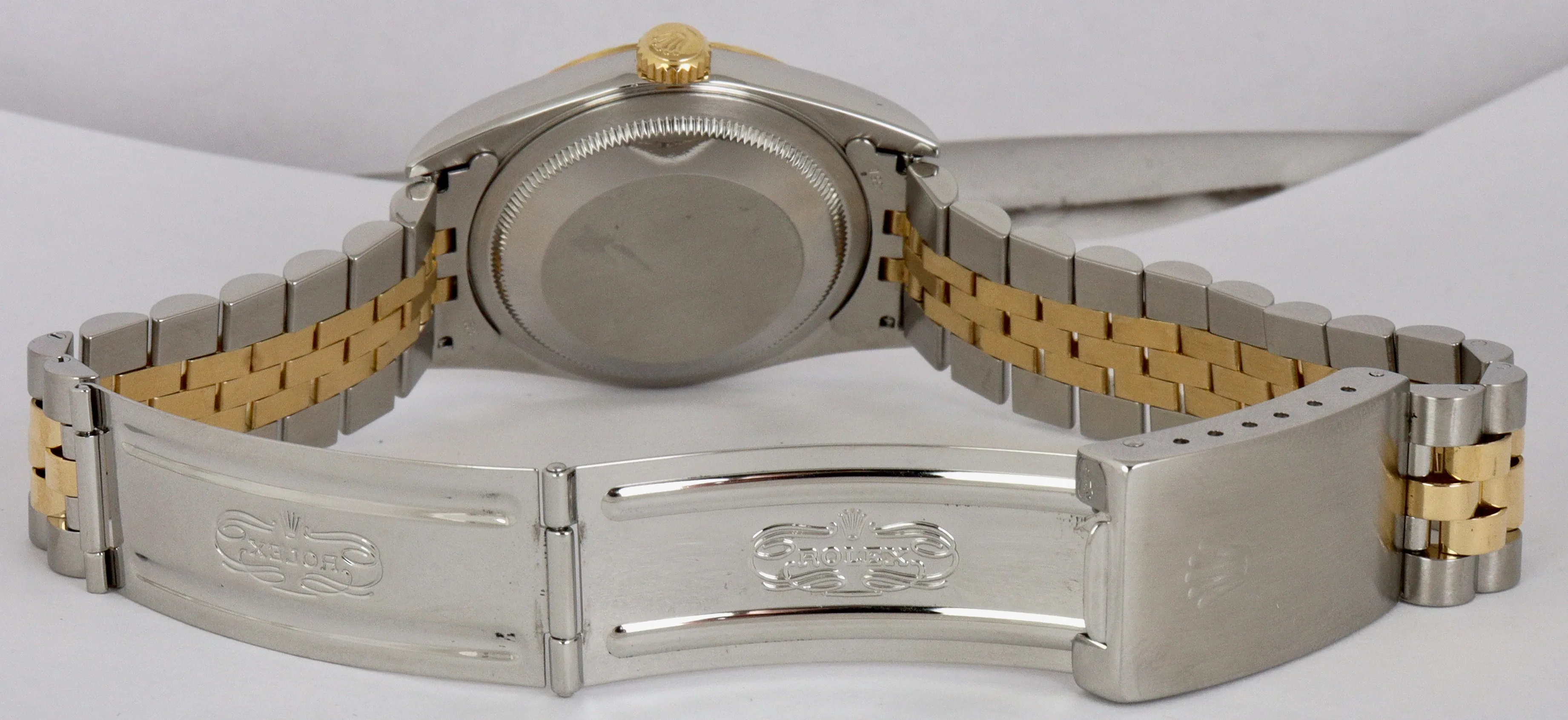 MINT 1996 DateJust 36 White Roman 16233 Two-Tone 18K Gold Steel 36mm Jubilee