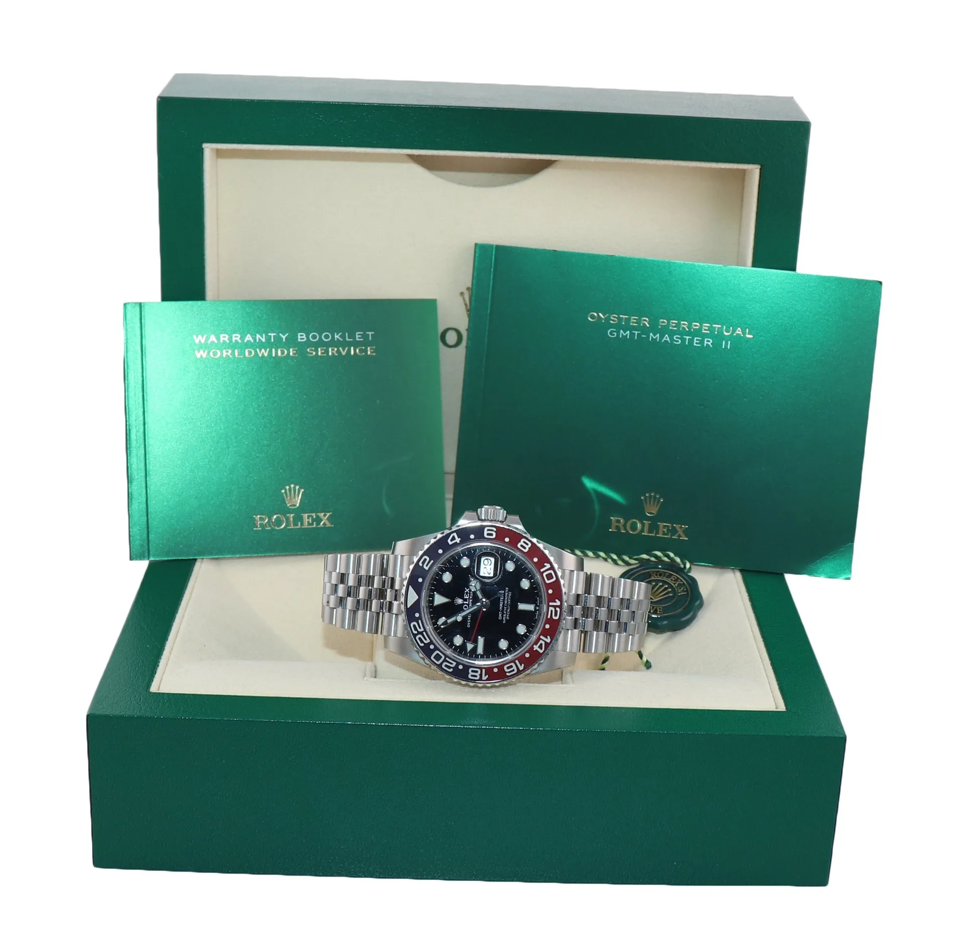 MINT 2021 Rolex GMT Master PEPSI Red Blue Ceramic 126710 BLRO Watch Box