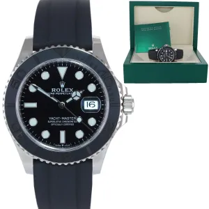 MINT 2022 Rolex Yacht-Master 226659 White Gold 42mm Oysterflex Rubber Watch Box