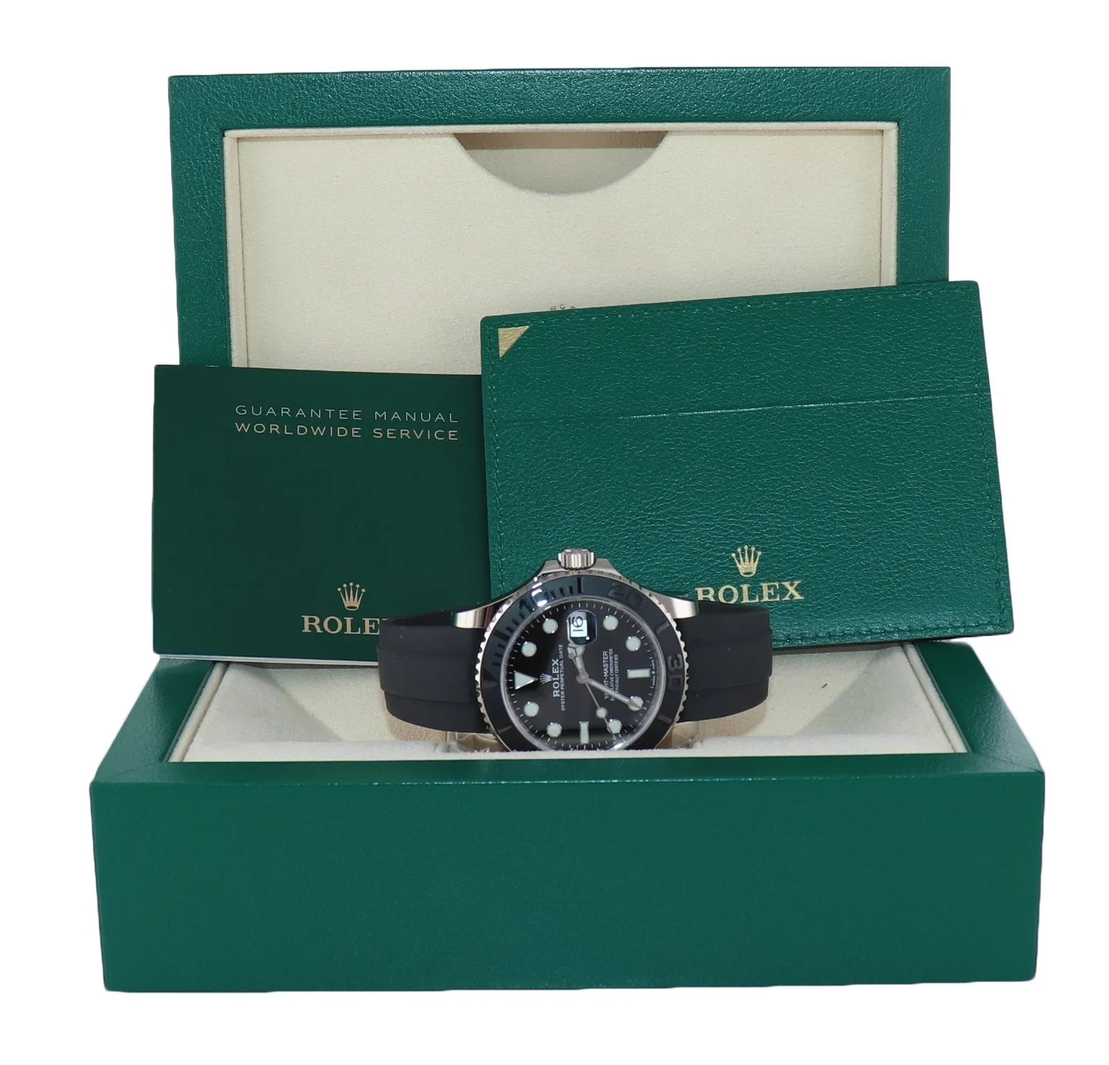 MINT 2022 Rolex Yacht-Master 226659 White Gold 42mm Oysterflex Rubber Watch Box