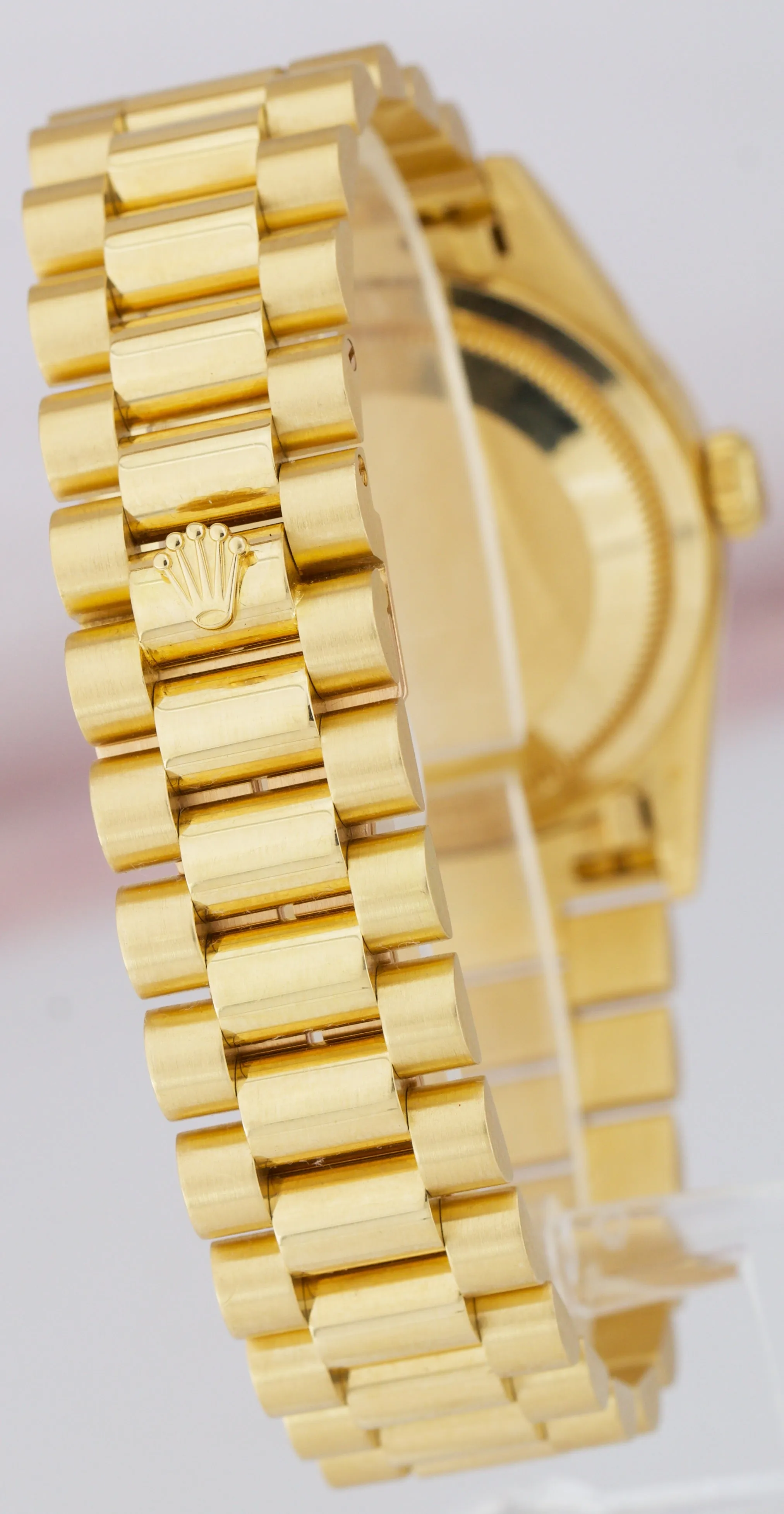 MINT UNPOLISHED Rolex Day-Date President 36mm Dbl. Quickset 18K Gold Watch 18238