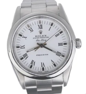 MINT UNPOLISHED Rolex Oyster Perpetual Air-King Ivory 34mm Watch 14000 FULL SET