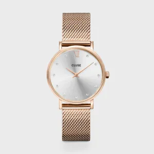 Minuit Mesh Crystals, Silver, Rose Gold Colour