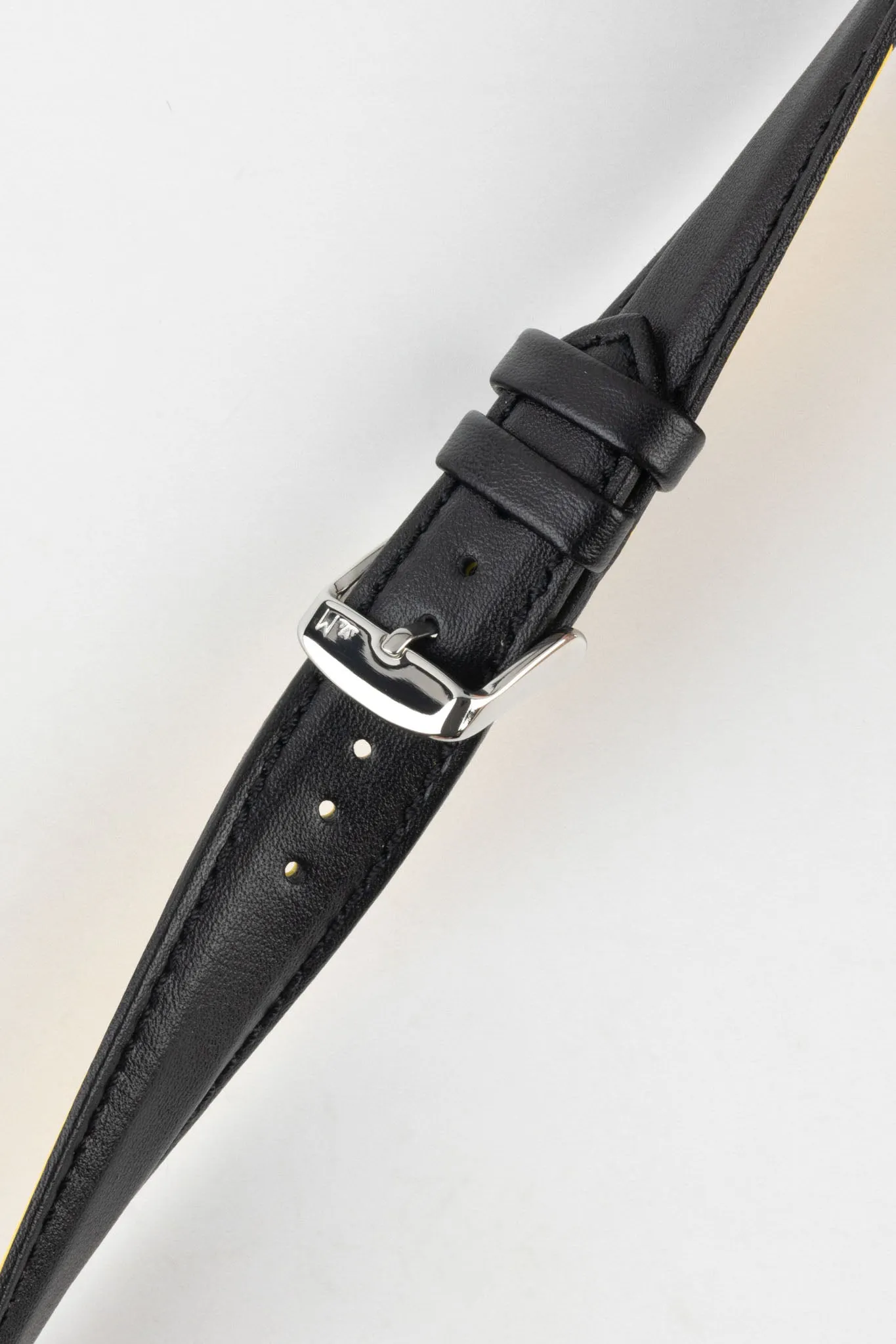 Morellato ROWING Water-Resistant Calfskin Leather Watch Strap in BLACK