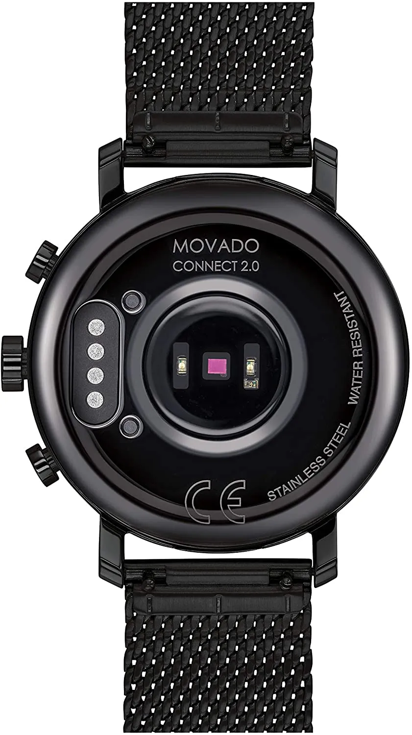 Movado Connect 2.0 Unisex Powered with Wear OS by Google Stainless Steel and Ionic Plated Black Steel Smartwatch