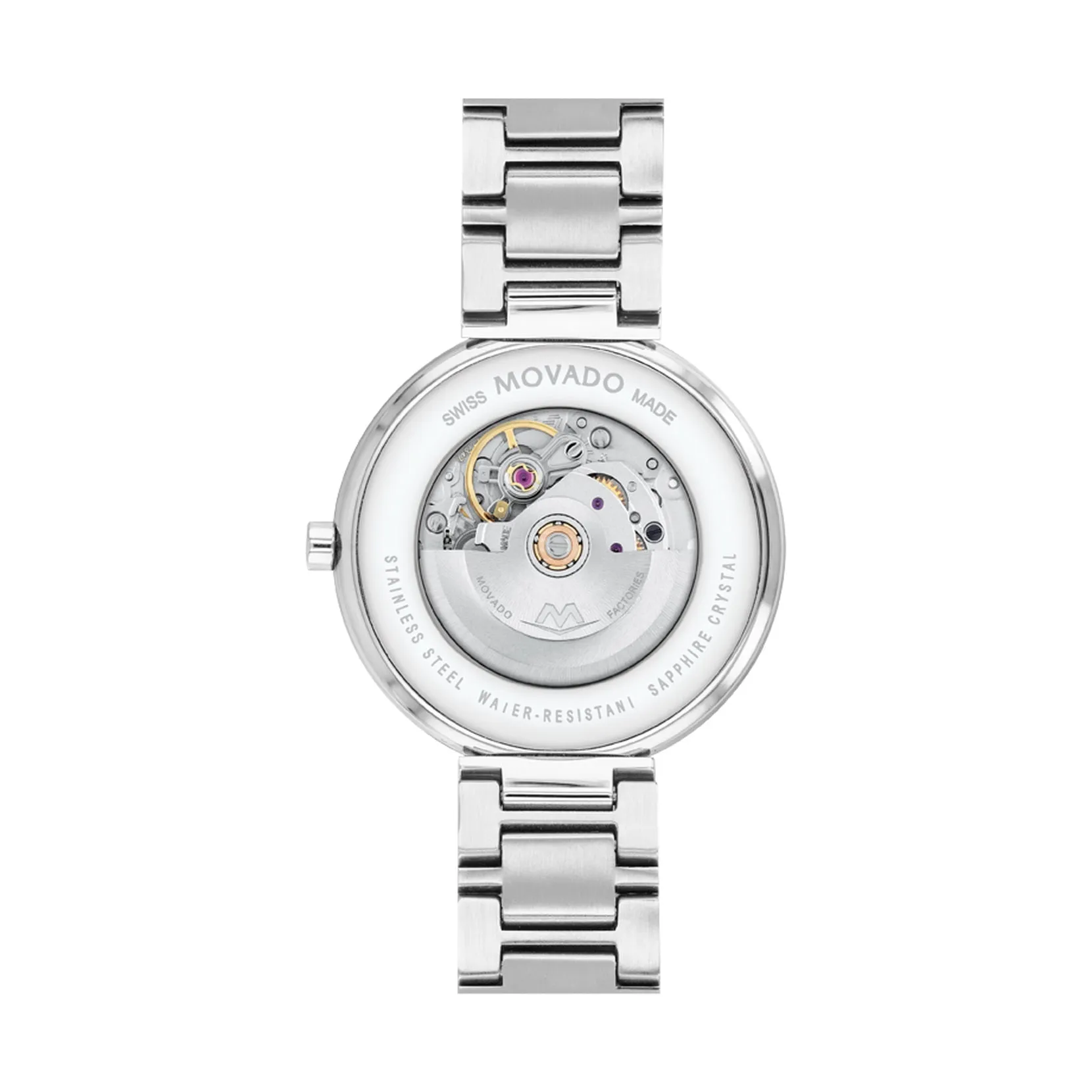 Movado Museum Classic Automatic Ladies Stainless Steel Black Dial Watch