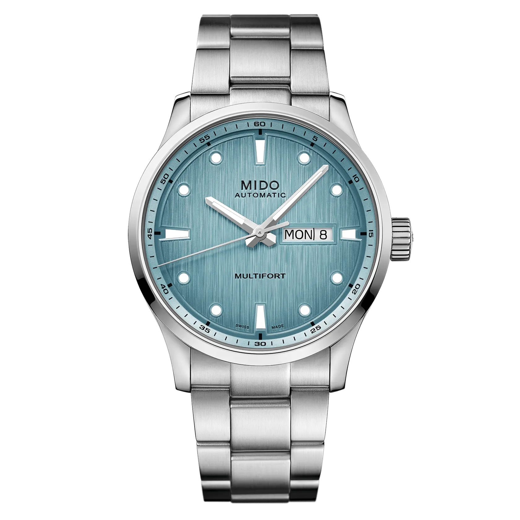 Multifort M Freeze Light Blue 42mm Stainless Steel Men's Watch M0384301104100