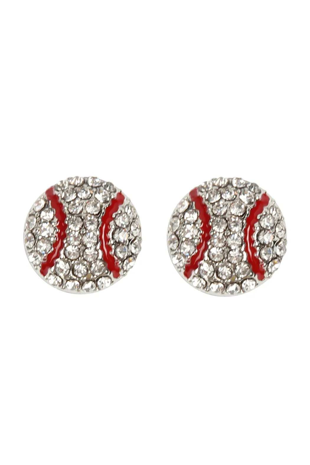 MYE1116 - SPORTS BALL RHINESTONE POST EARRINGS