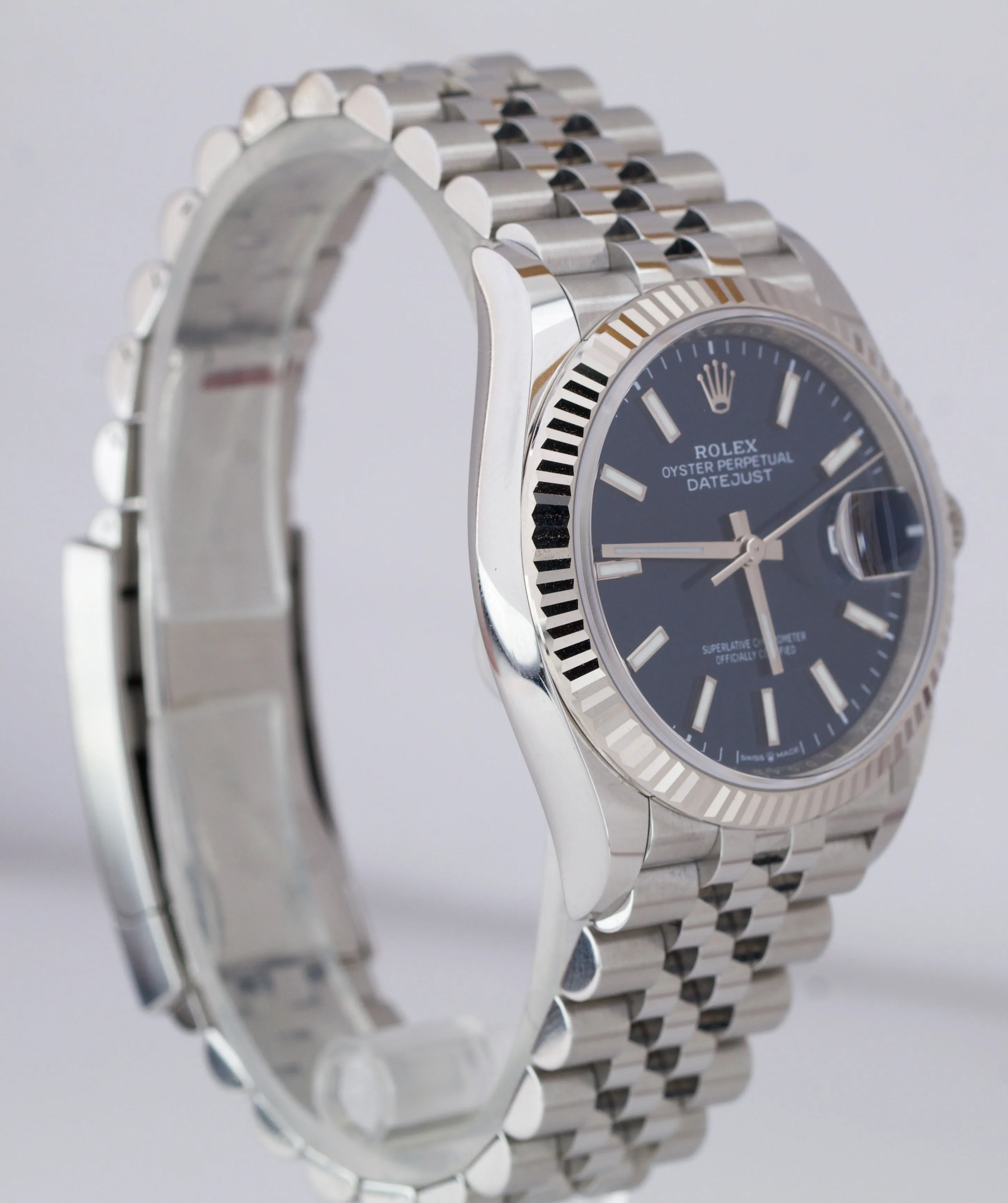 NEW 2021 Rolex DateJust 36 Blue 36mm Fluted Steel Gold Jubilee Watch 126234