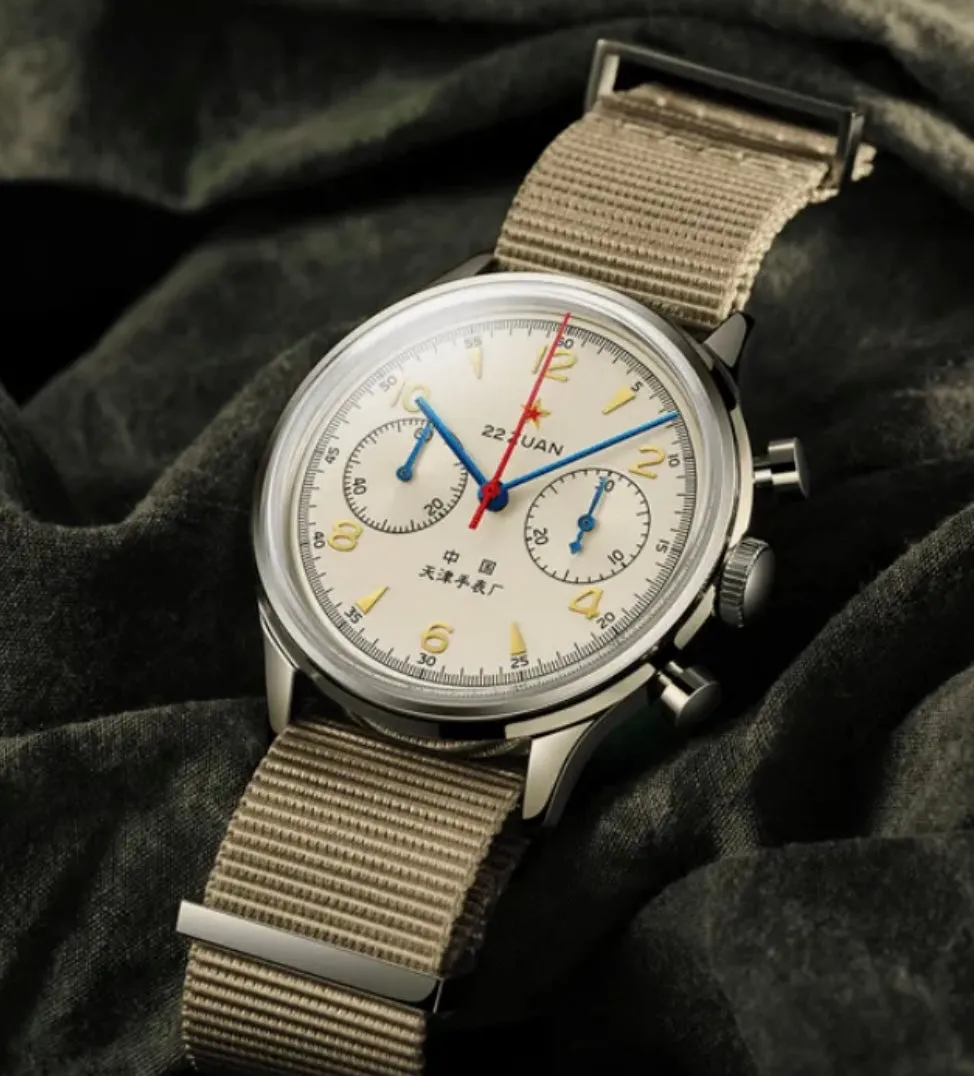 New 40mm Sea-Gull "1963" Official Original Genuine Air Force pilot Manual Wind Chronograph Mechanical watch. Calibre:ST1901. Model: 819.87.1963