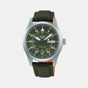 New 5 Sports Men Automatic Green Dial Analog Nylon Watch SRPH29K1